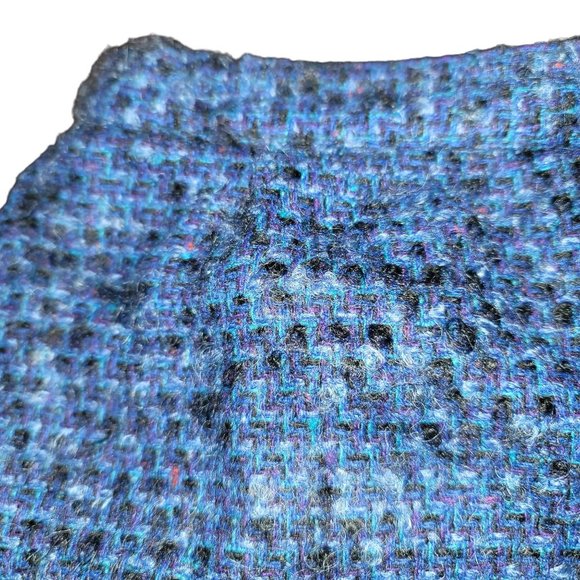 Pendleton Wool Skirt Blue Black Pencil Straight Woman's Size 10 Vintage JJ3251 - Picture 3 of 8